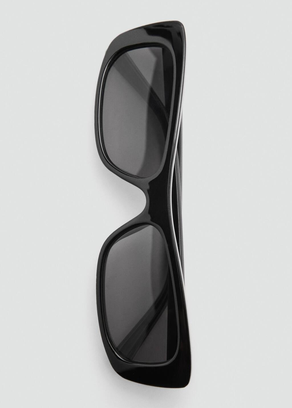 Black Squared Frame Sunglasses, Black, large image number 2