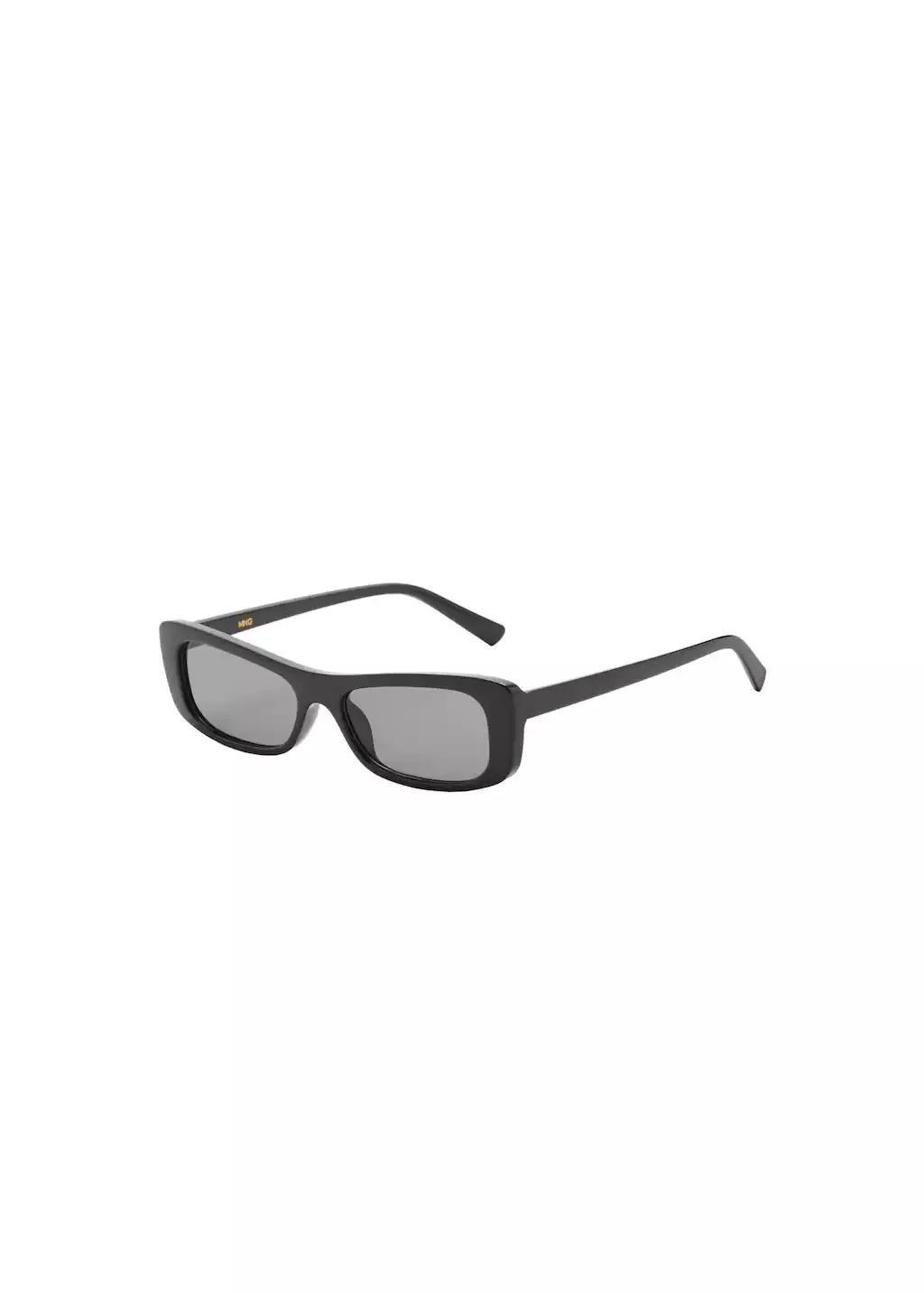 Black Squared Frame Sunglasses, Black, large image number 3