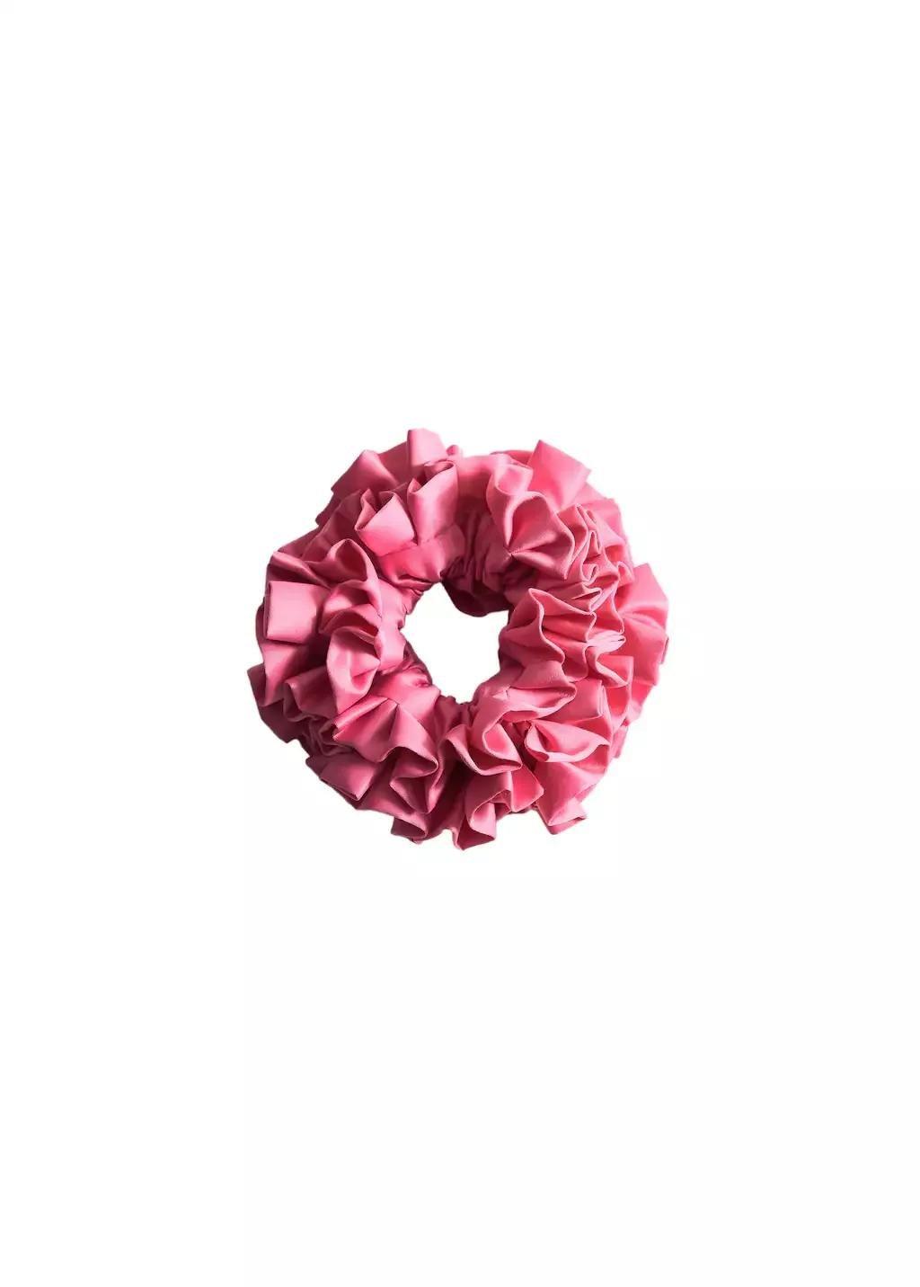 Pink Mini Ruffled Scrunchie, 0201_85, large image number 1