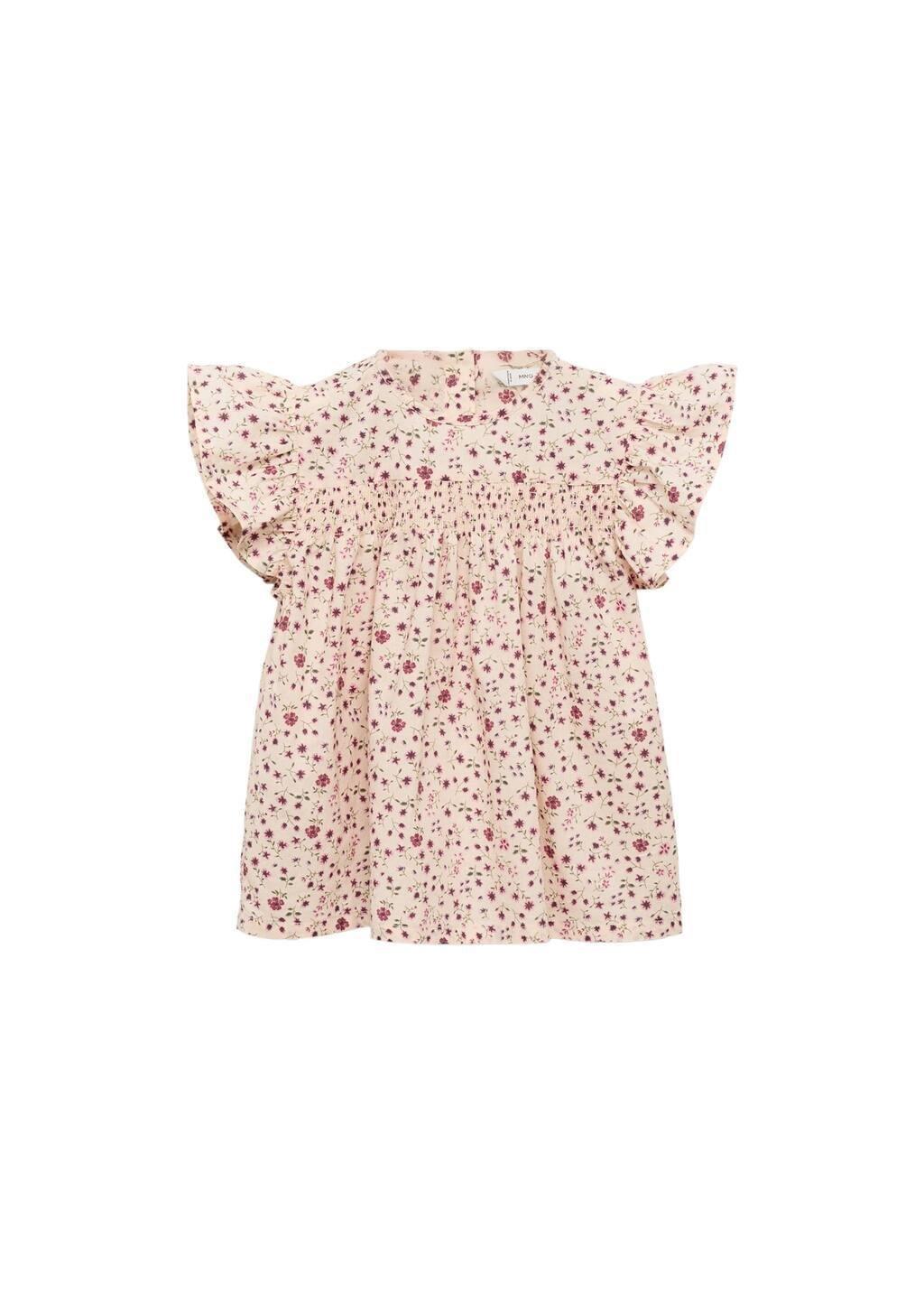 PINK Floral-print blouse with ruffles, Baby Girl, , large image number 4