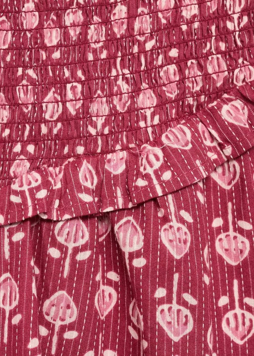 Red Ruffled Gathered Mini Skirt, Kids Girl, , large image number 1