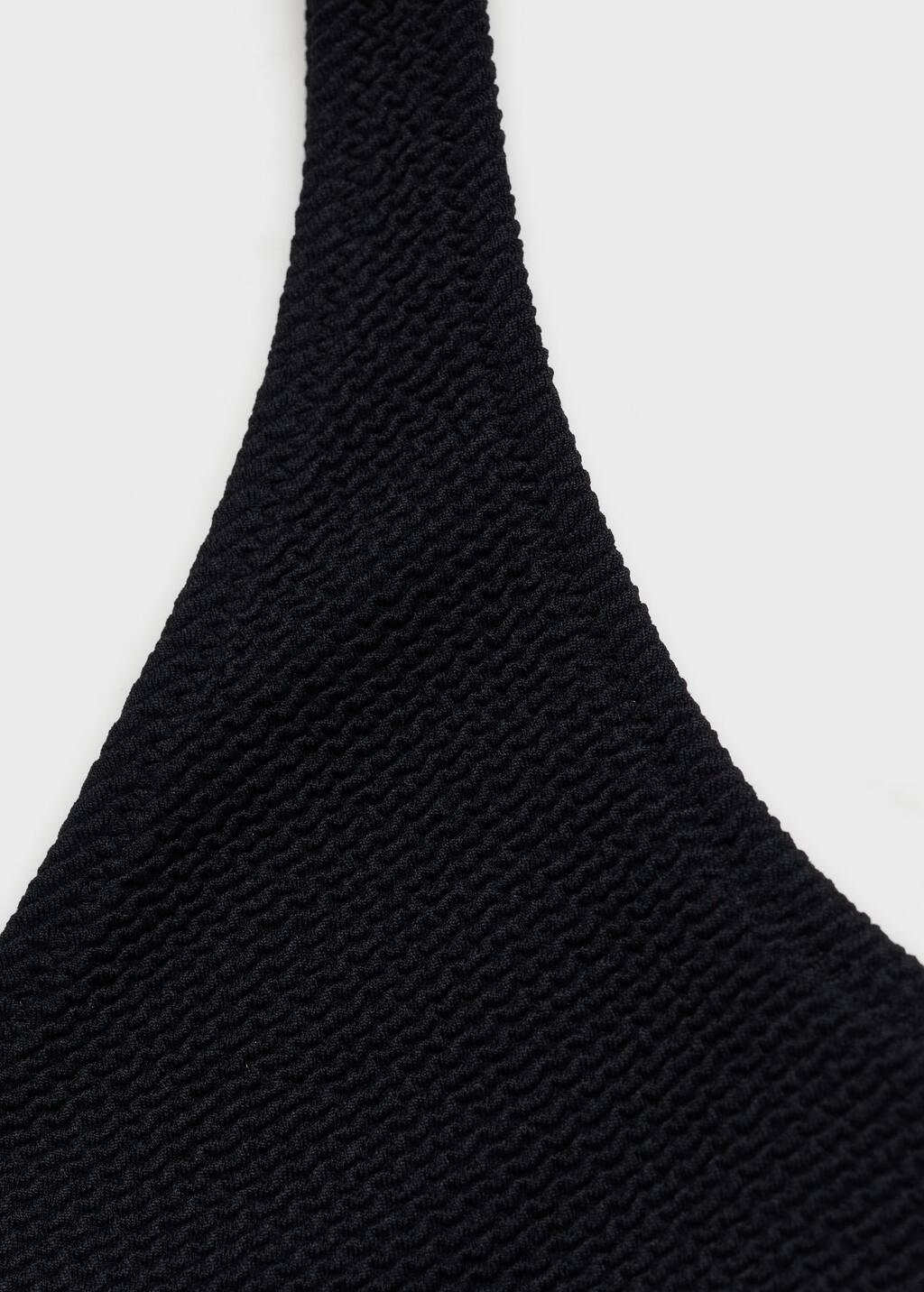 Black Textured Bikini Top, , large image number 2