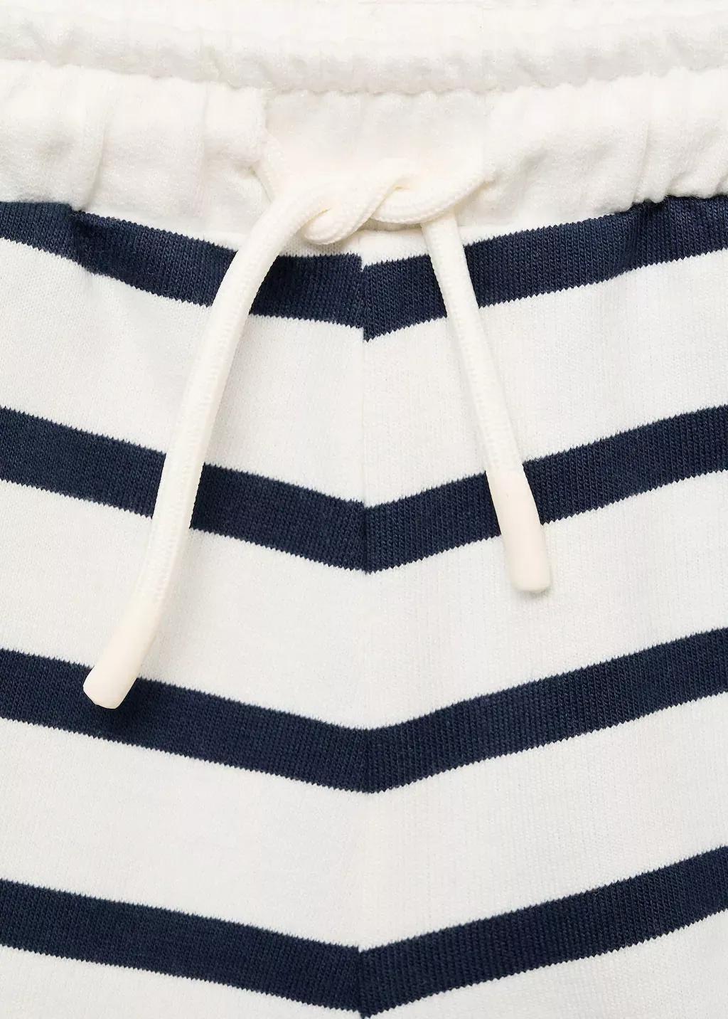 Navy Striped Cotton Bermuda Shorts, Baby Boy, , large image number 5
