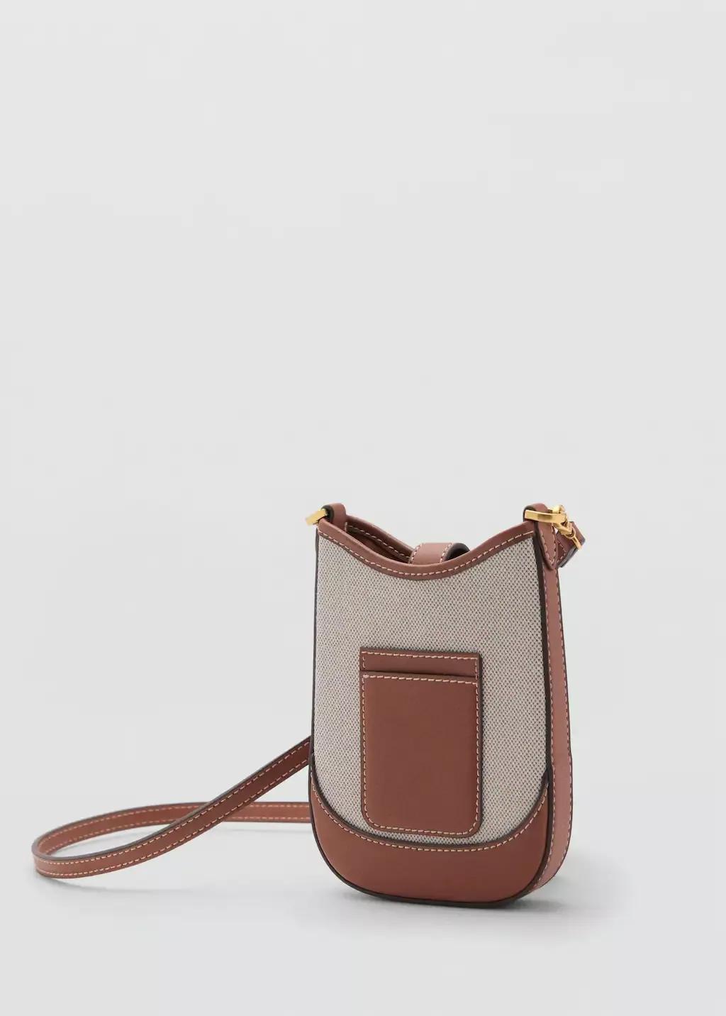 Brown Contrast Canvas Mobile Case, Medium Brown, large image number 2