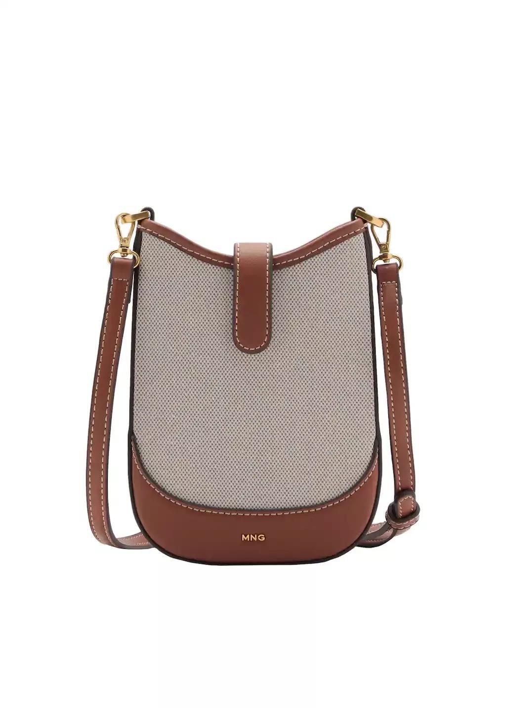 Brown Contrast Canvas Mobile Case, Medium Brown, large image number 3