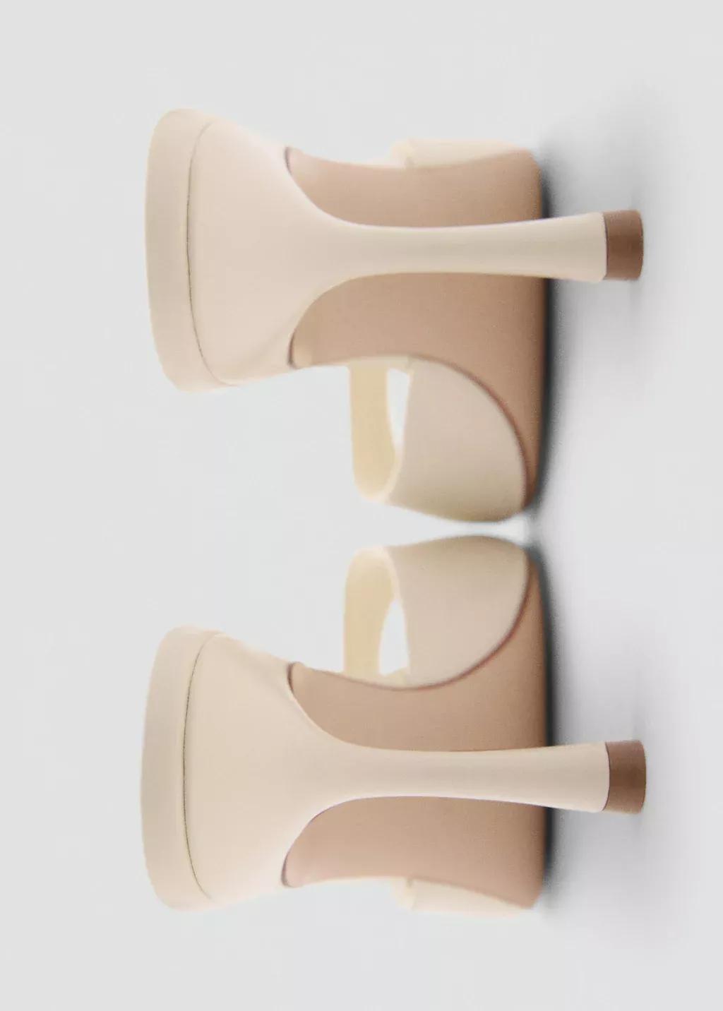 White Open-Toed Heeled Sandals With Pointed Toe, , large image number 2