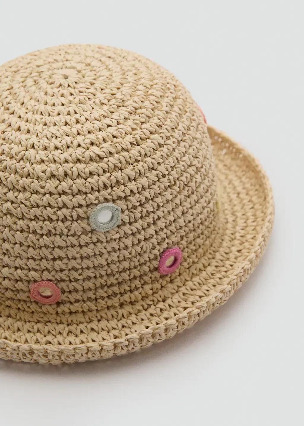 Brown Lt Pastel Natural Fibre Hat, Baby Girl, , large image number 0