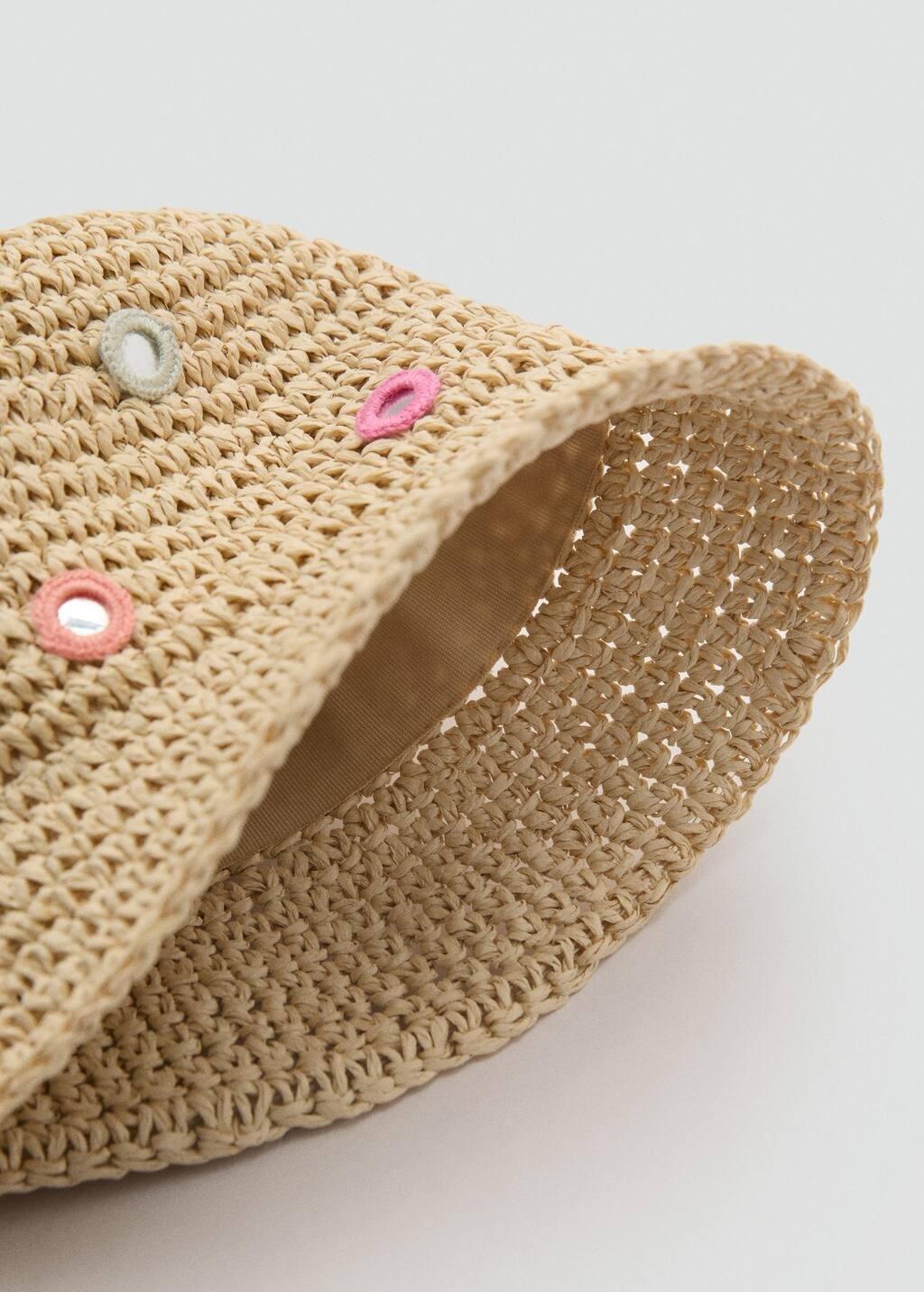 Brown Lt Pastel Natural Fibre Hat, Baby Girl, , large image number 1