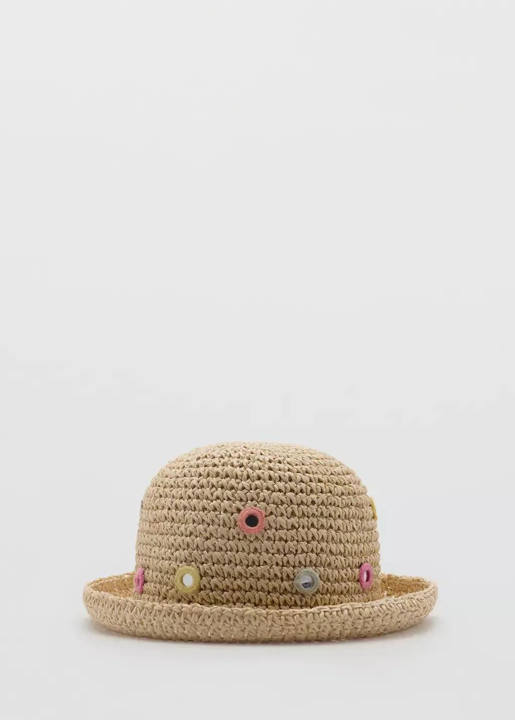 Brown Lt Pastel Natural Fibre Hat, Baby Girl, , large image number 4