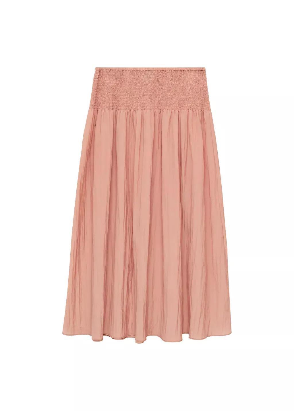 Pink Lt Pastel Gathered Midi-Skirt With Panels, , large image number 3