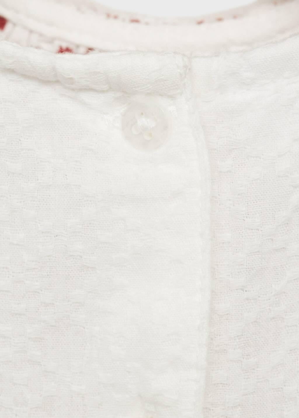 WHITE Textured ruffled blouse, Baby Girl, , large image number 3