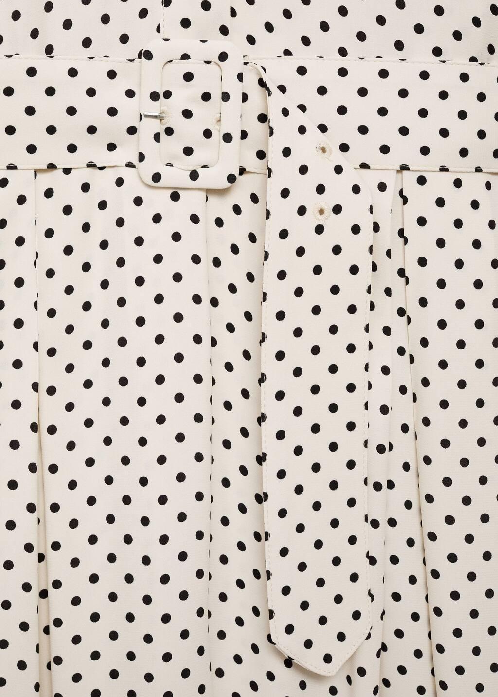 White Polka-Dot Dress With Belt, , large image number 2