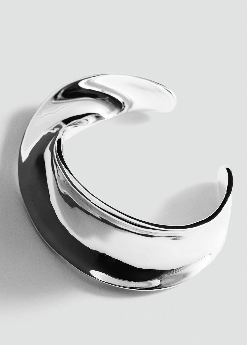Silver Rigid Twisted Bracelet, Silver, large image number 1