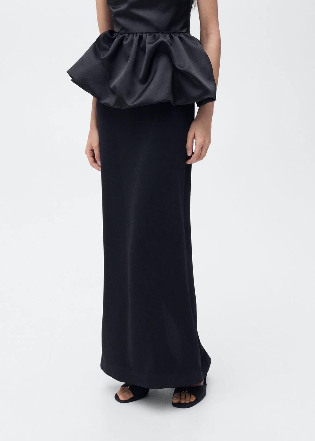 Draped-waist Frills Ruffle Skirt, , large image number 0