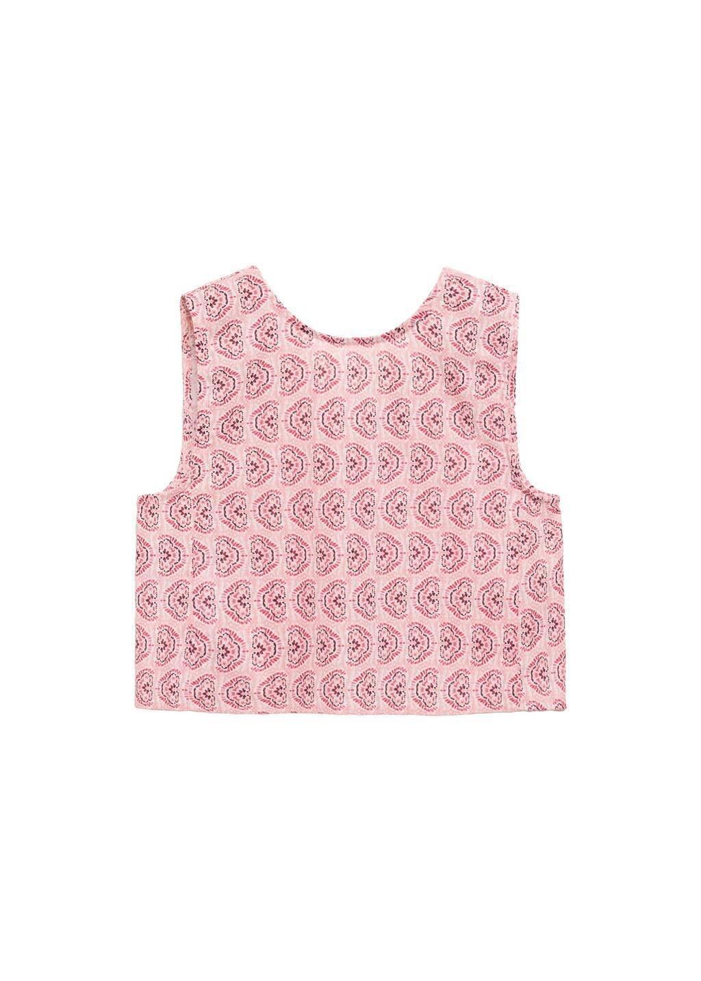 Pink Buttoned Printed Blouse, Kids Girl, , large image number 2