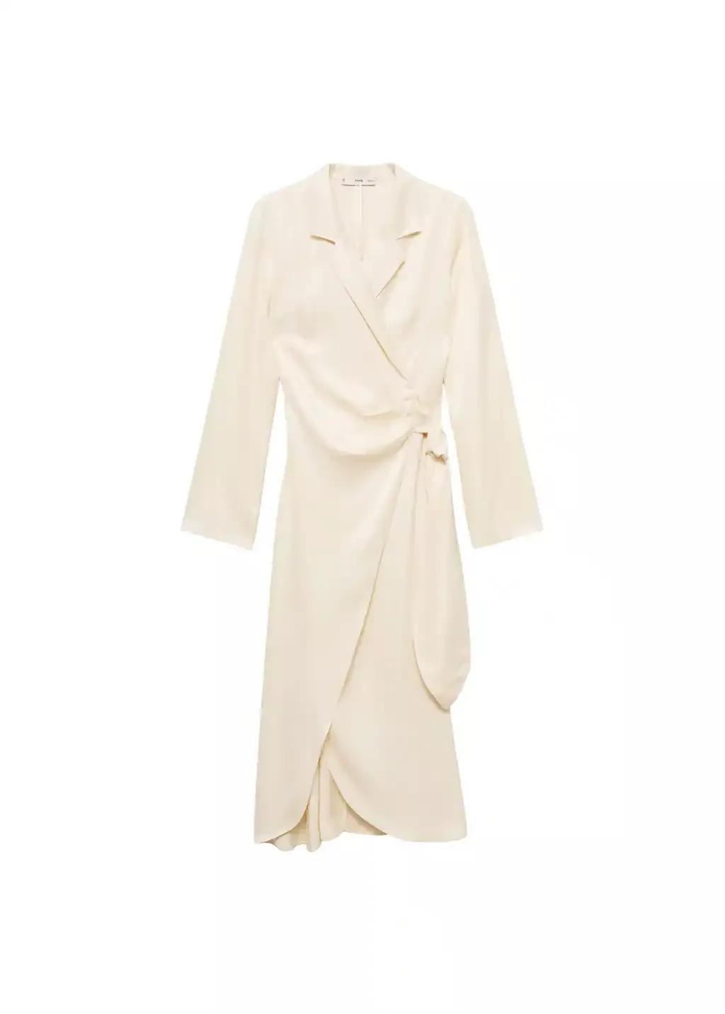 Beige Knot Blazer Midi Dress, , large image number 0