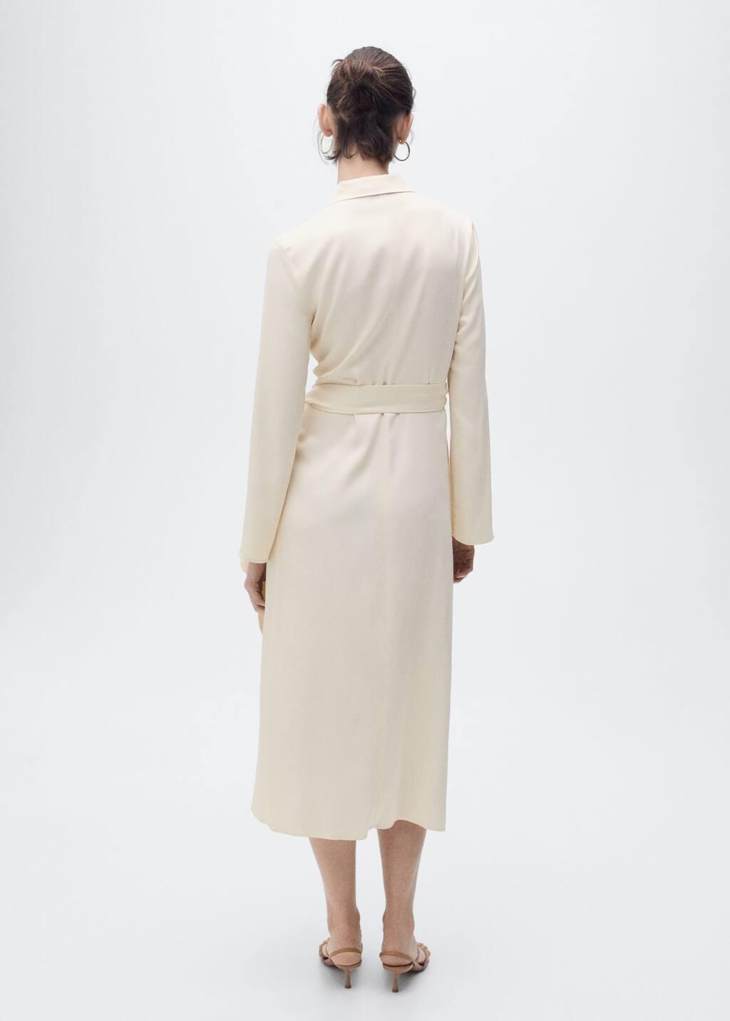 Beige Knot Blazer Midi Dress, , large image number 5