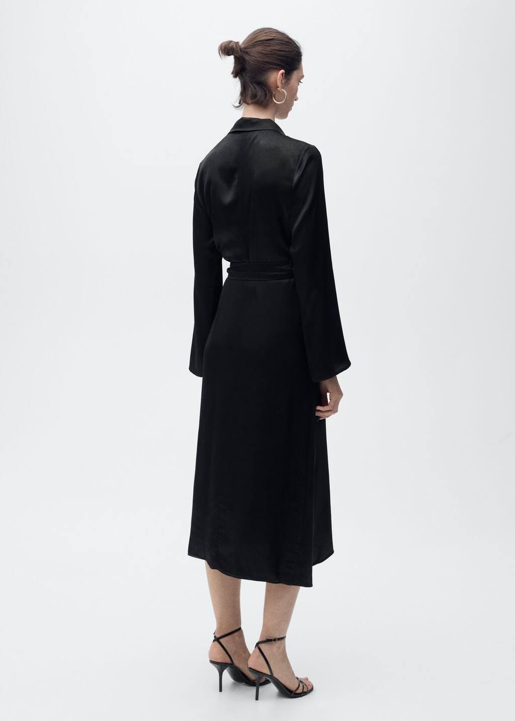 Black Textured Blazer Midi Dress, , large image number 5