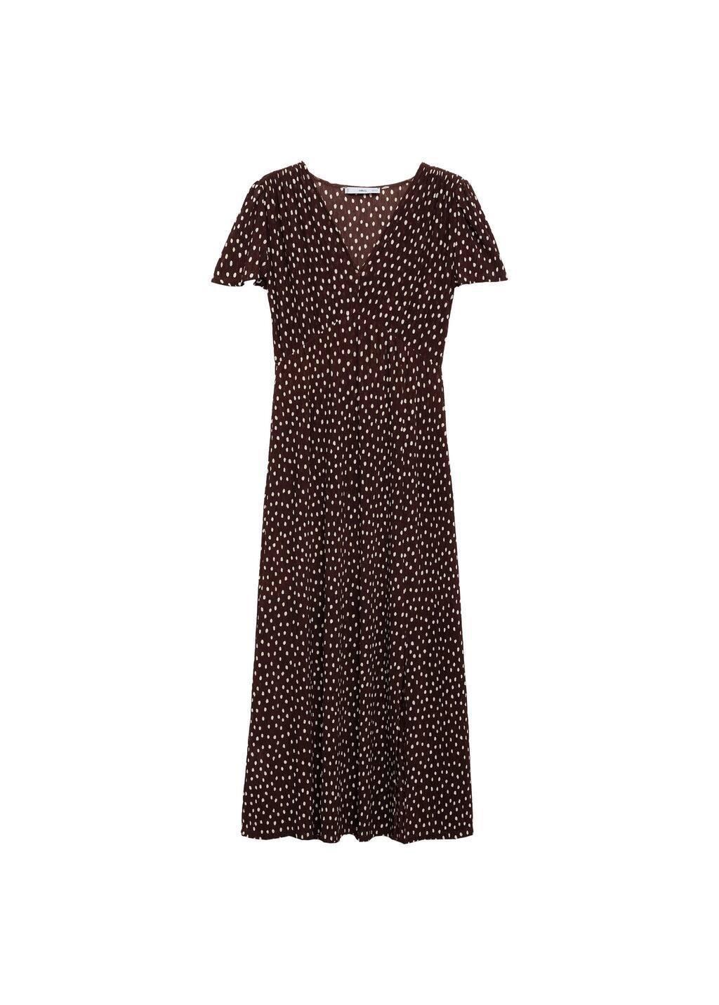 Brown Printed Midi Dress, , large image number 0