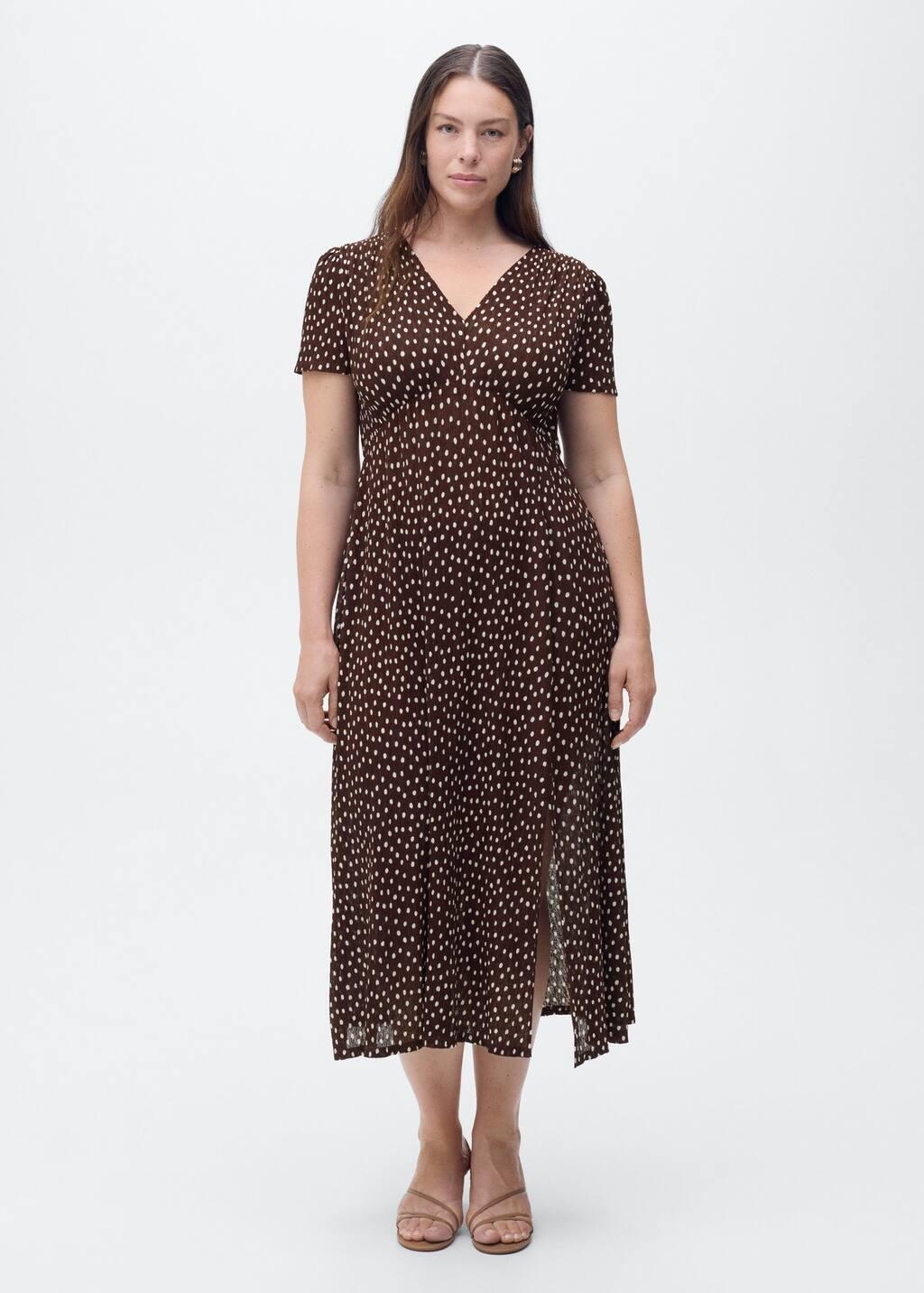 Brown Printed Midi Dress, , large image number 3