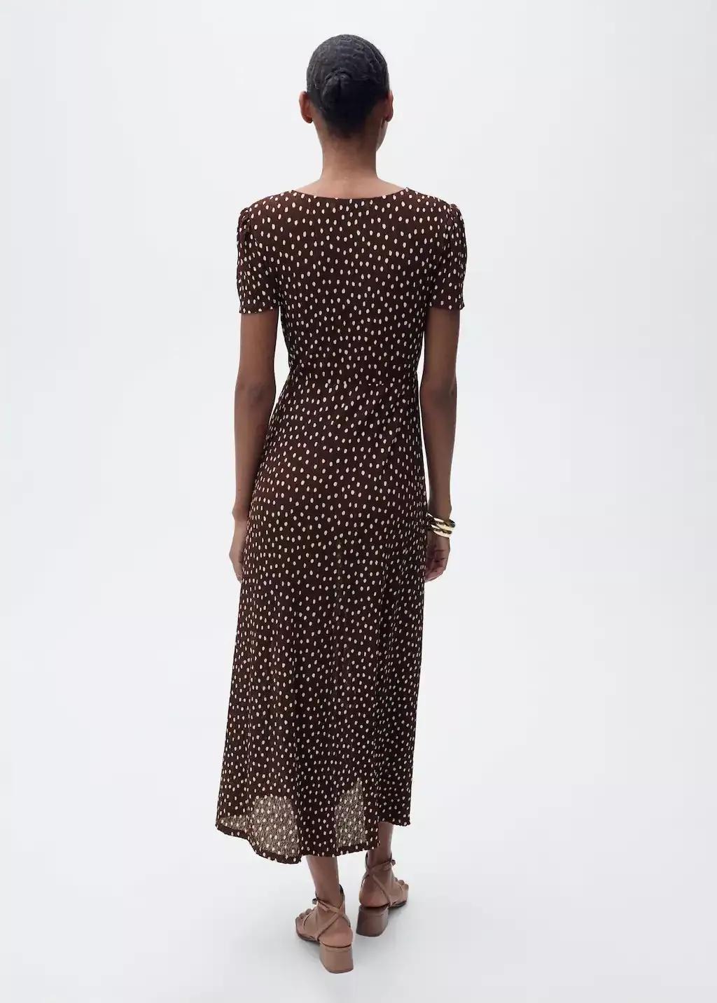 Brown Printed Midi Dress, , large image number 5