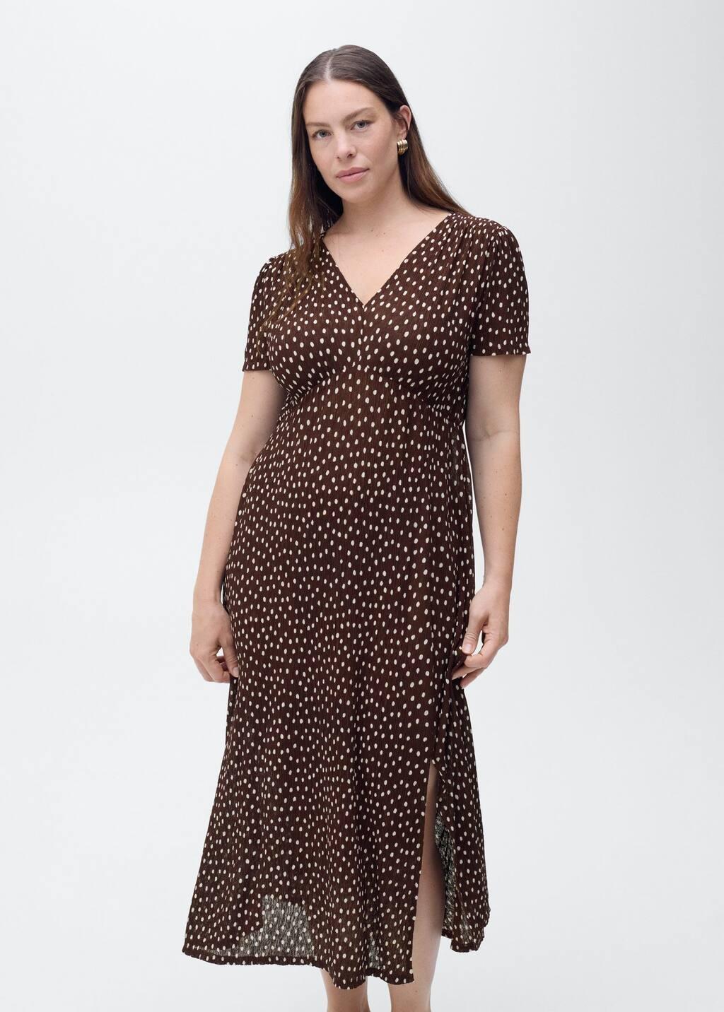 Brown Printed Midi Dress, , large image number 6