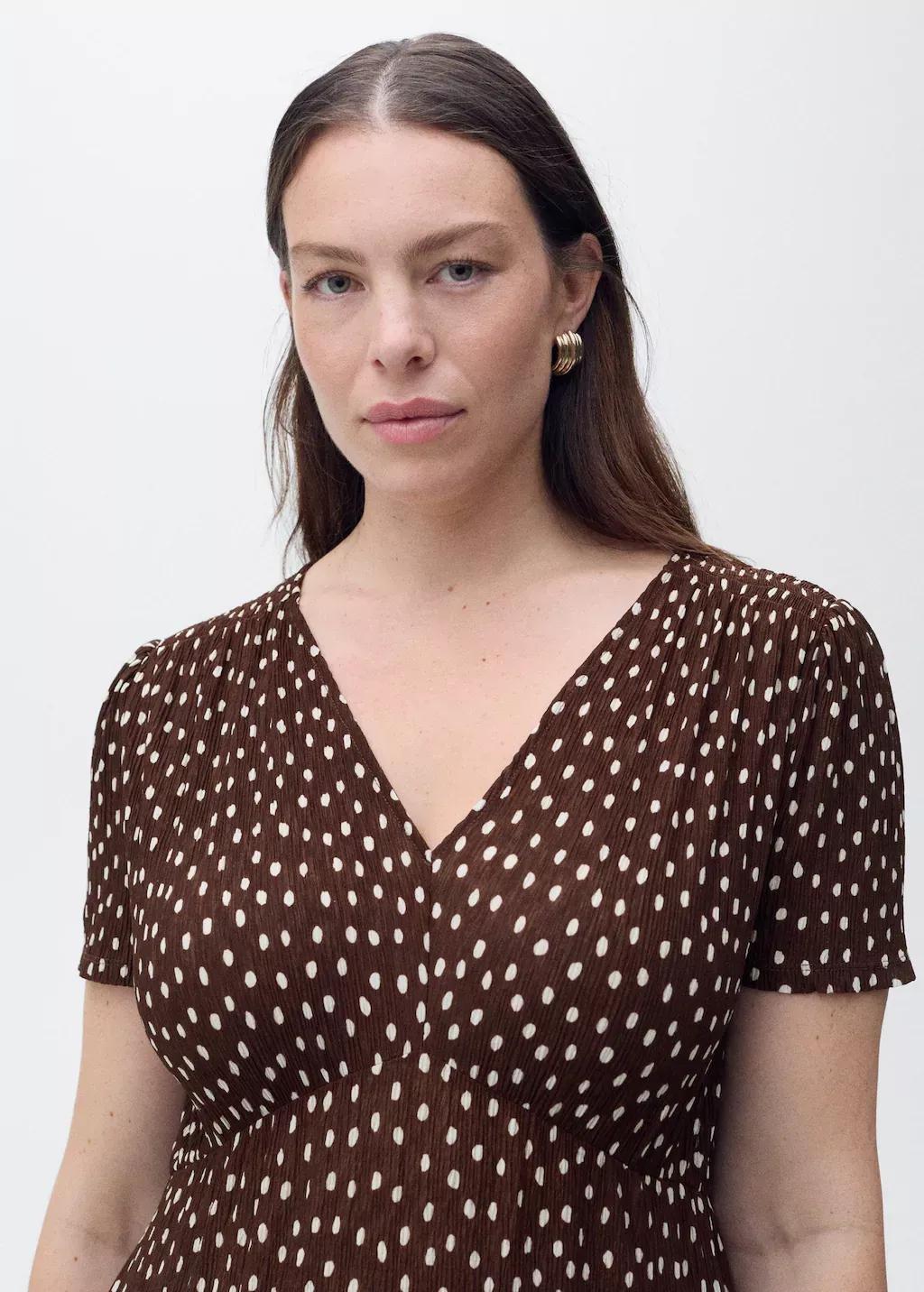 Brown Printed Midi Dress, , large image number 7