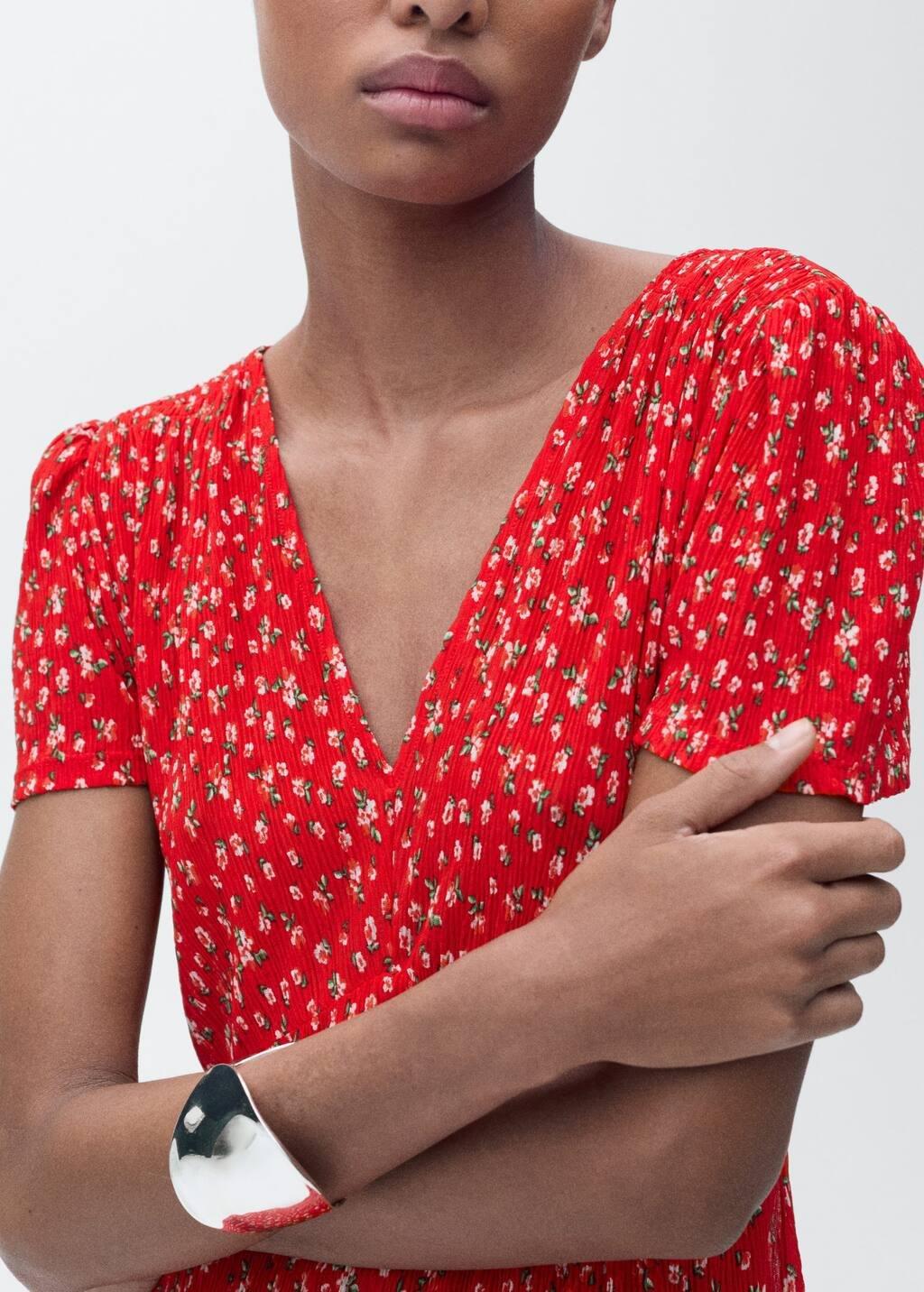 Red Printed Midi Dress, , large image number 2