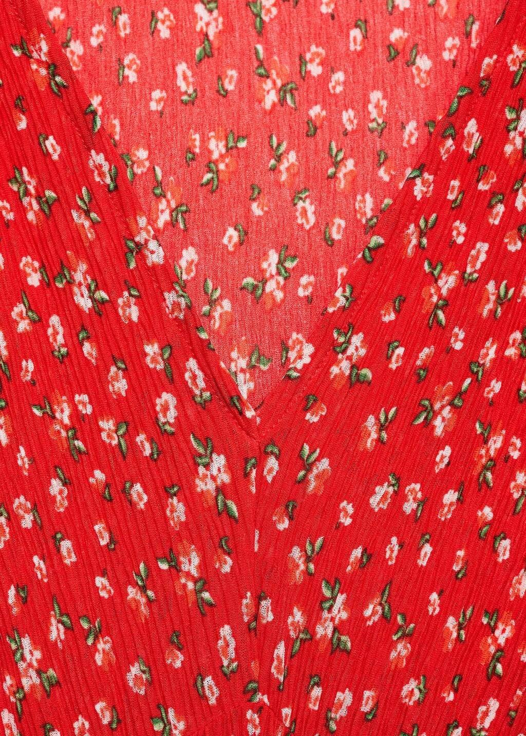 Red Printed Midi Dress, , large image number 4