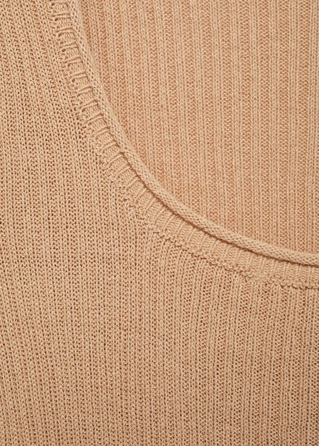 Brown Linen-Blend Knitted Sweater, , large image number 7