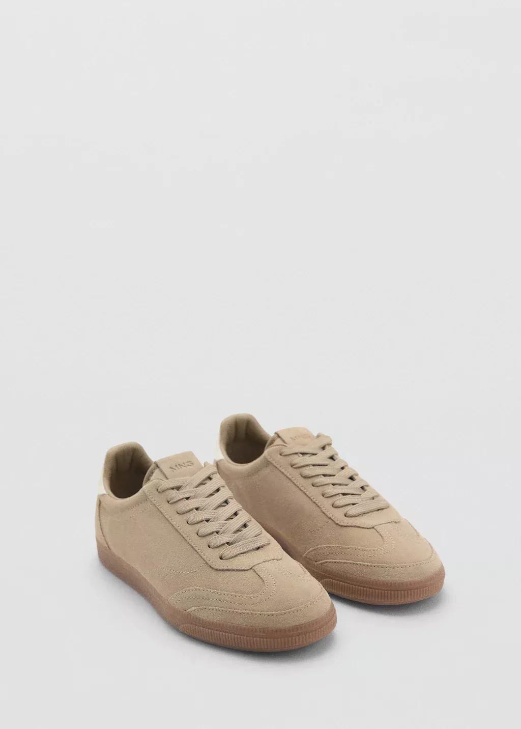 Brown Lt Pastel Suede Trainers, , large image number 0