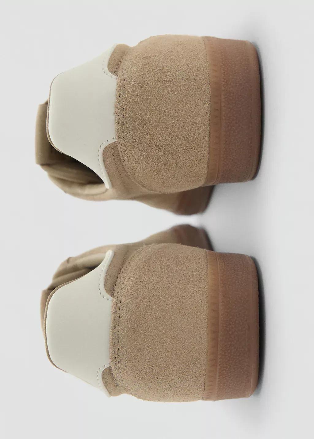 Brown Lt Pastel Suede Trainers, , large image number 2