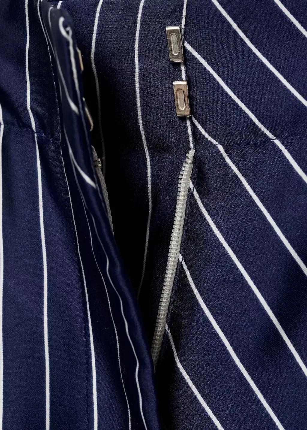 MEDIUM BLUE Satin trousers with combined stripes, , large image number 5