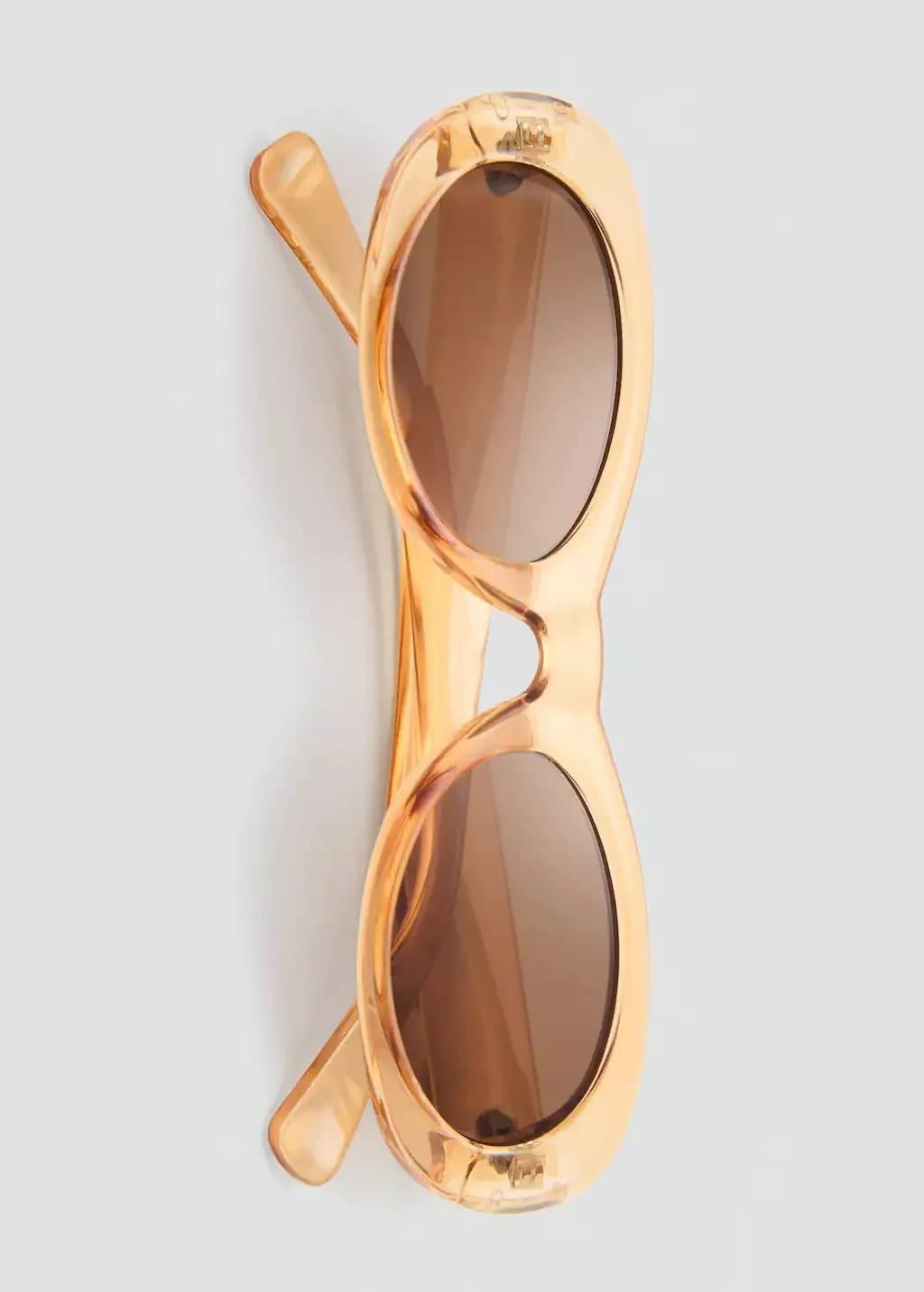 Yellow Oval Frame Sunglasses, 0201_11, large image number 2