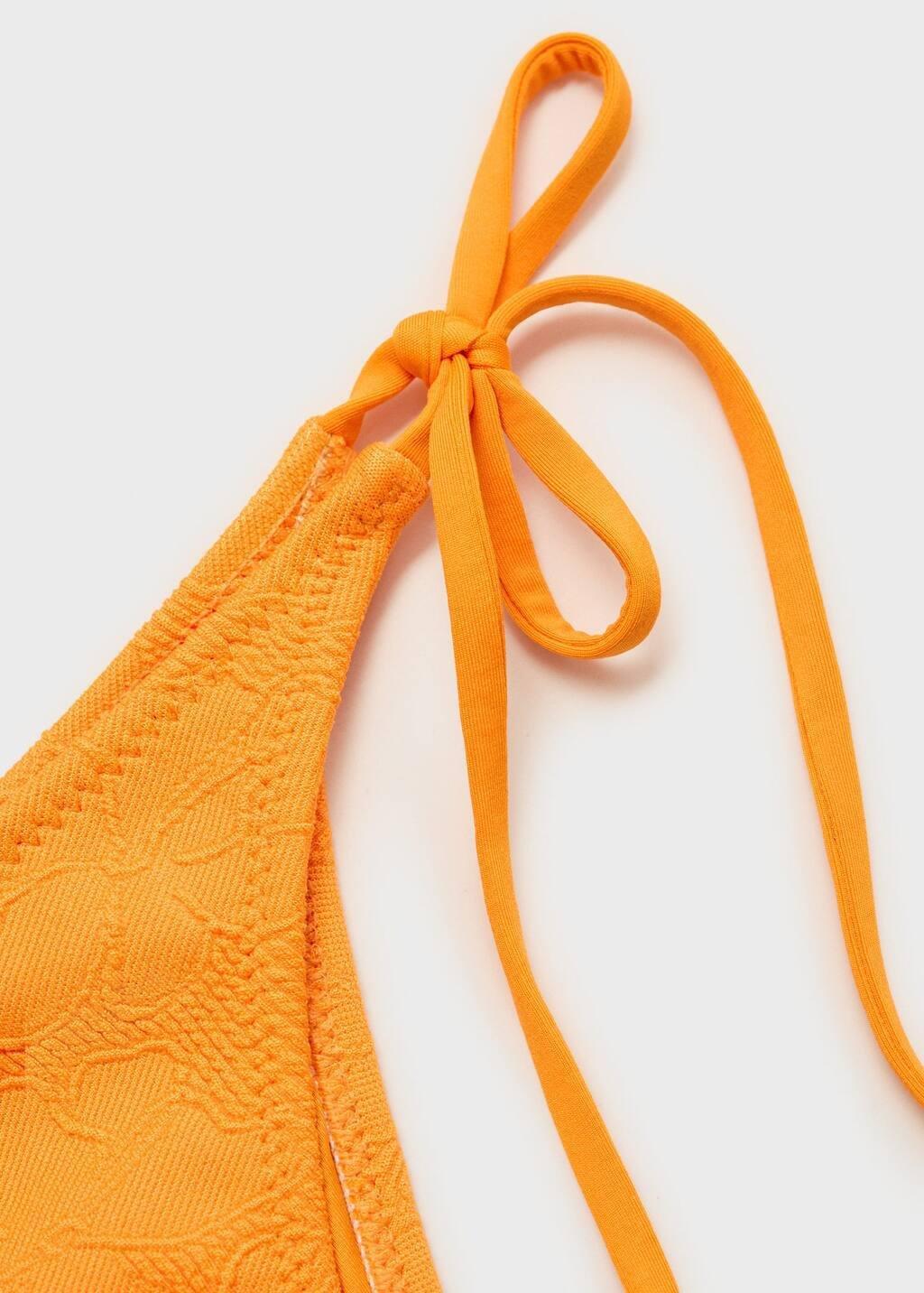 Yellow Floral-Embroidered Bikini Bottoms, , large image number 3