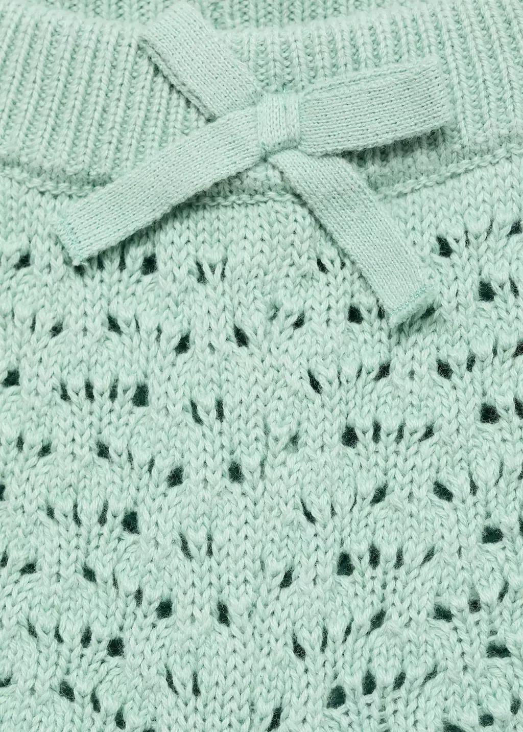 Turquoise Crochet Knitted Shorts, Baby Girl, , large image number 1