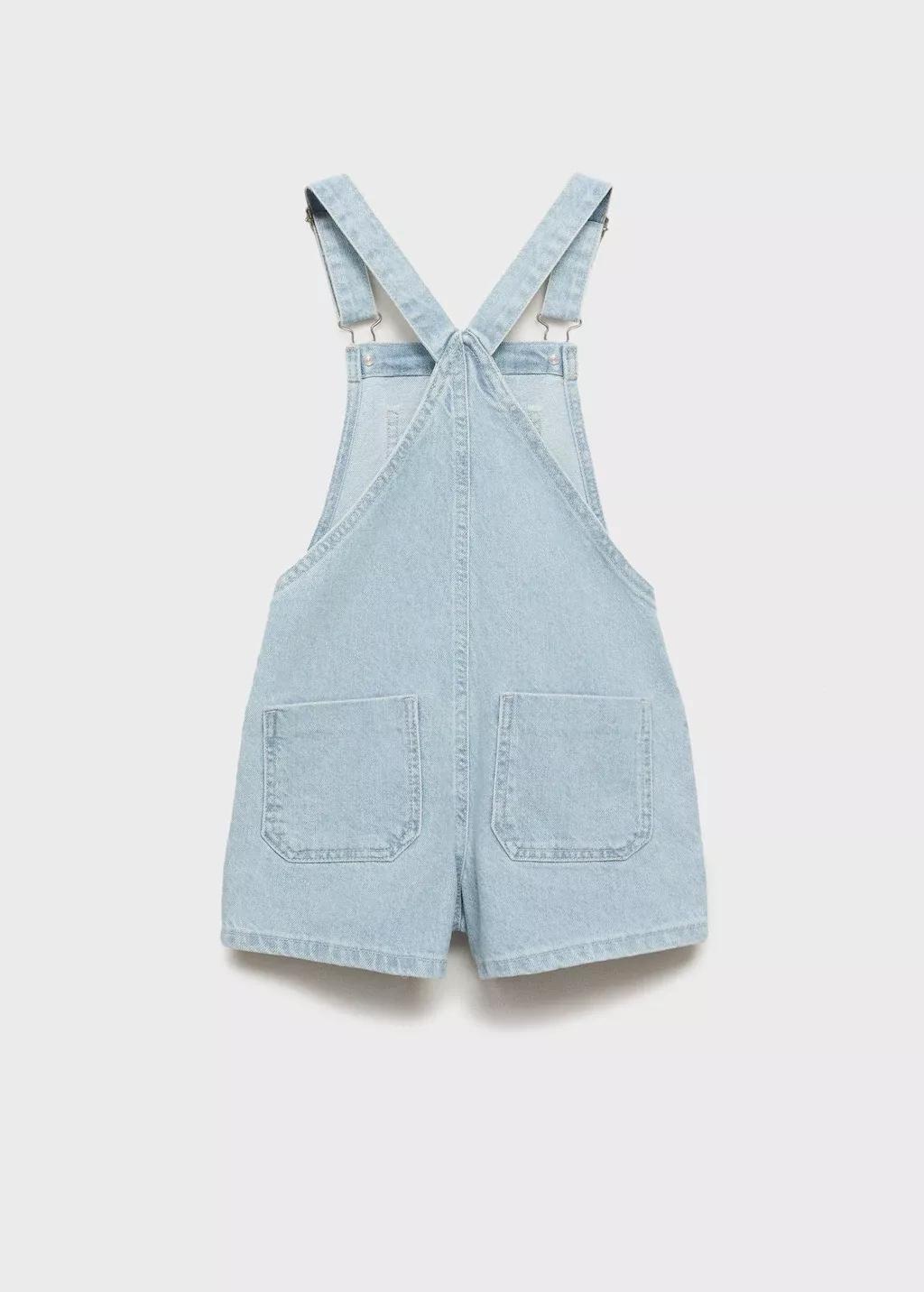 Blue Short Denim Dungarees, Kids Girl, , large image number 5