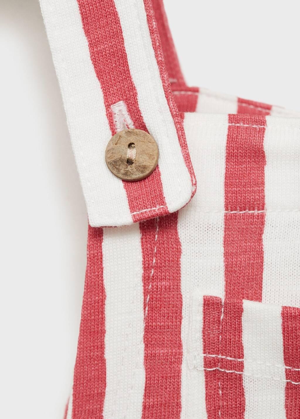 Red Striped Short Dungarees, Baby Boy, , large image number 2