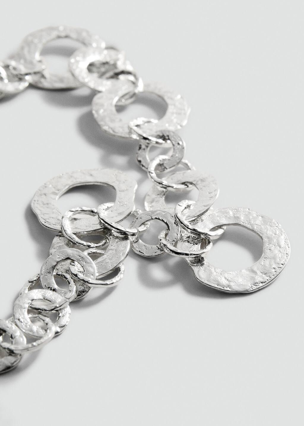Silver Combined Metal-Hoop Necklace, 0201_PL, large image number 0