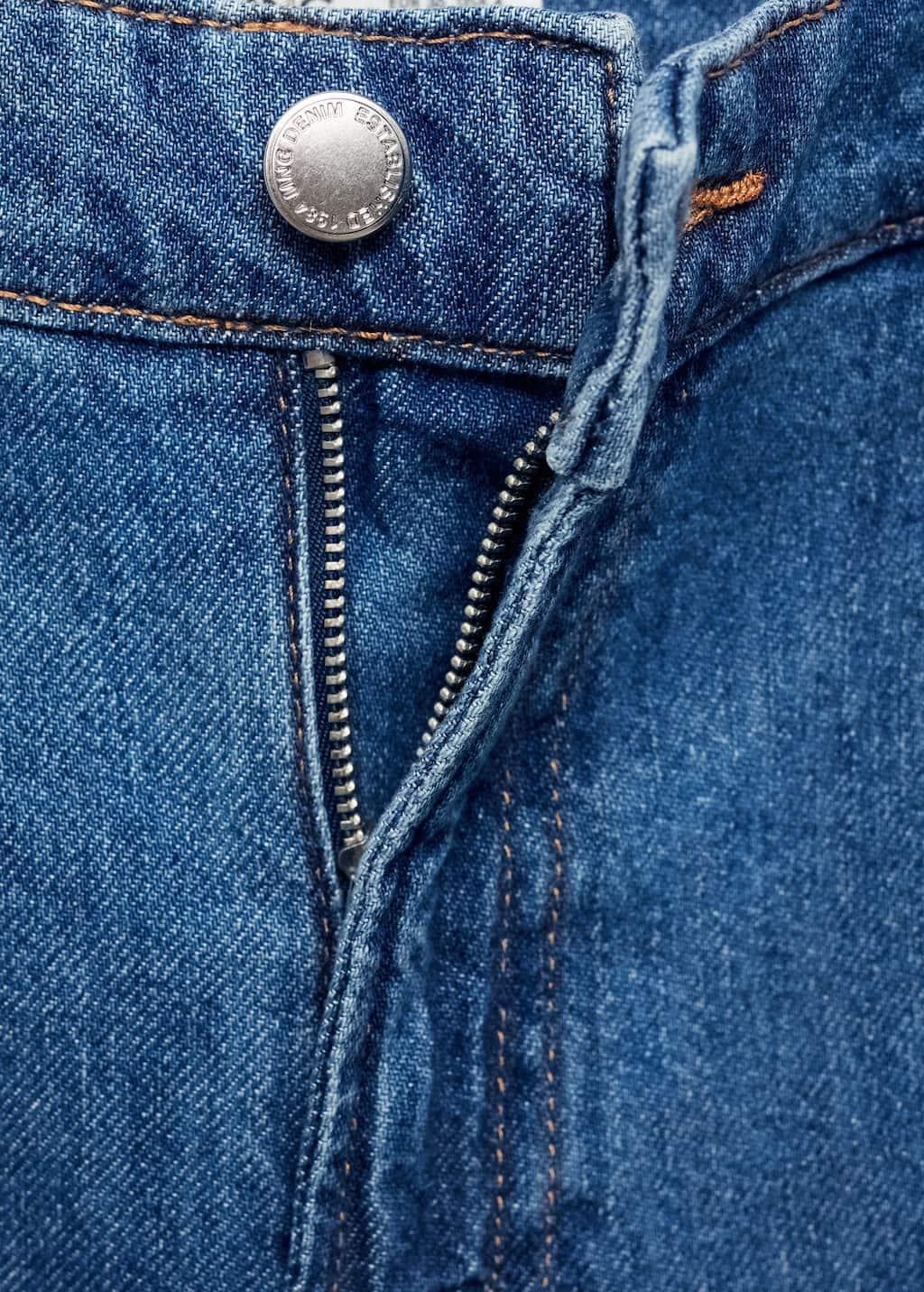 Blue Pleated Denim Bermuda Shorts, , large image number 6