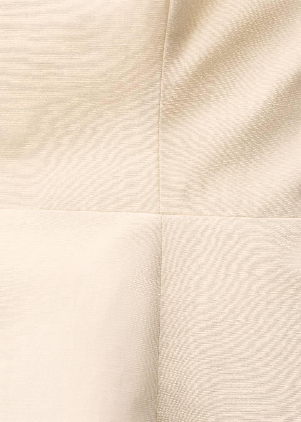 Cream Strapless Peplum Top, , large image number 4