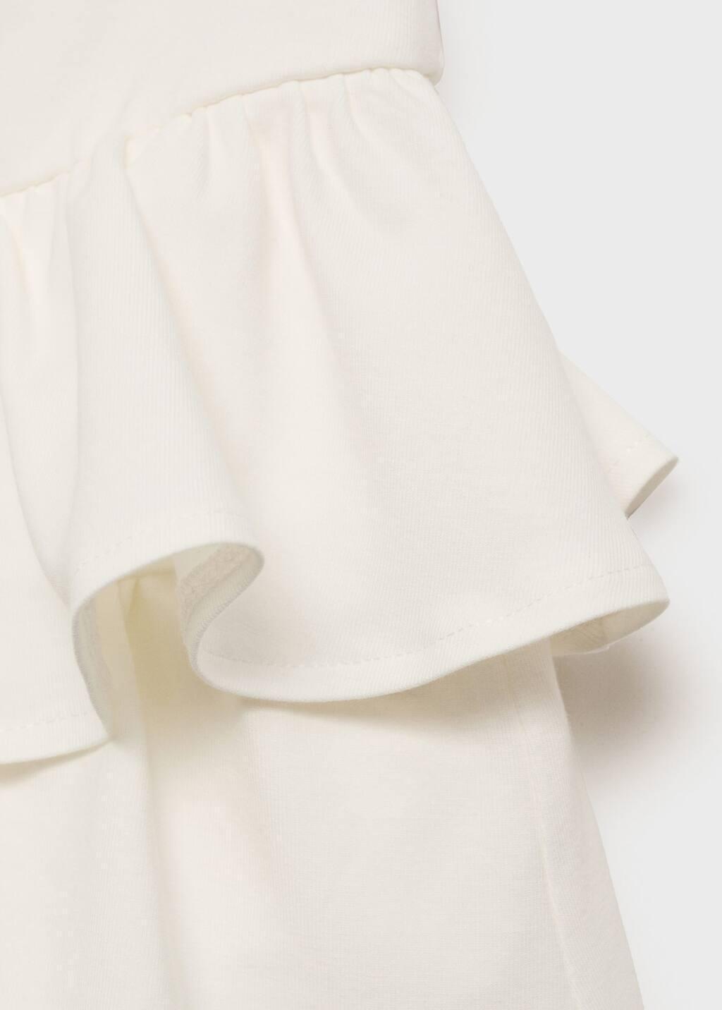 White Ruffled Trouser Skirt, Kids Girl, , large image number 2