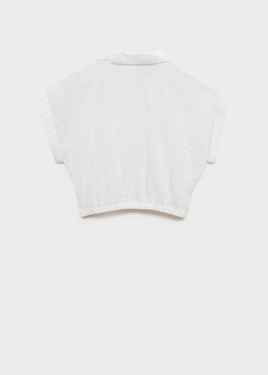 LT-PASTEL BLUE Crop knot blouse, Kids Girl, , large image number 1