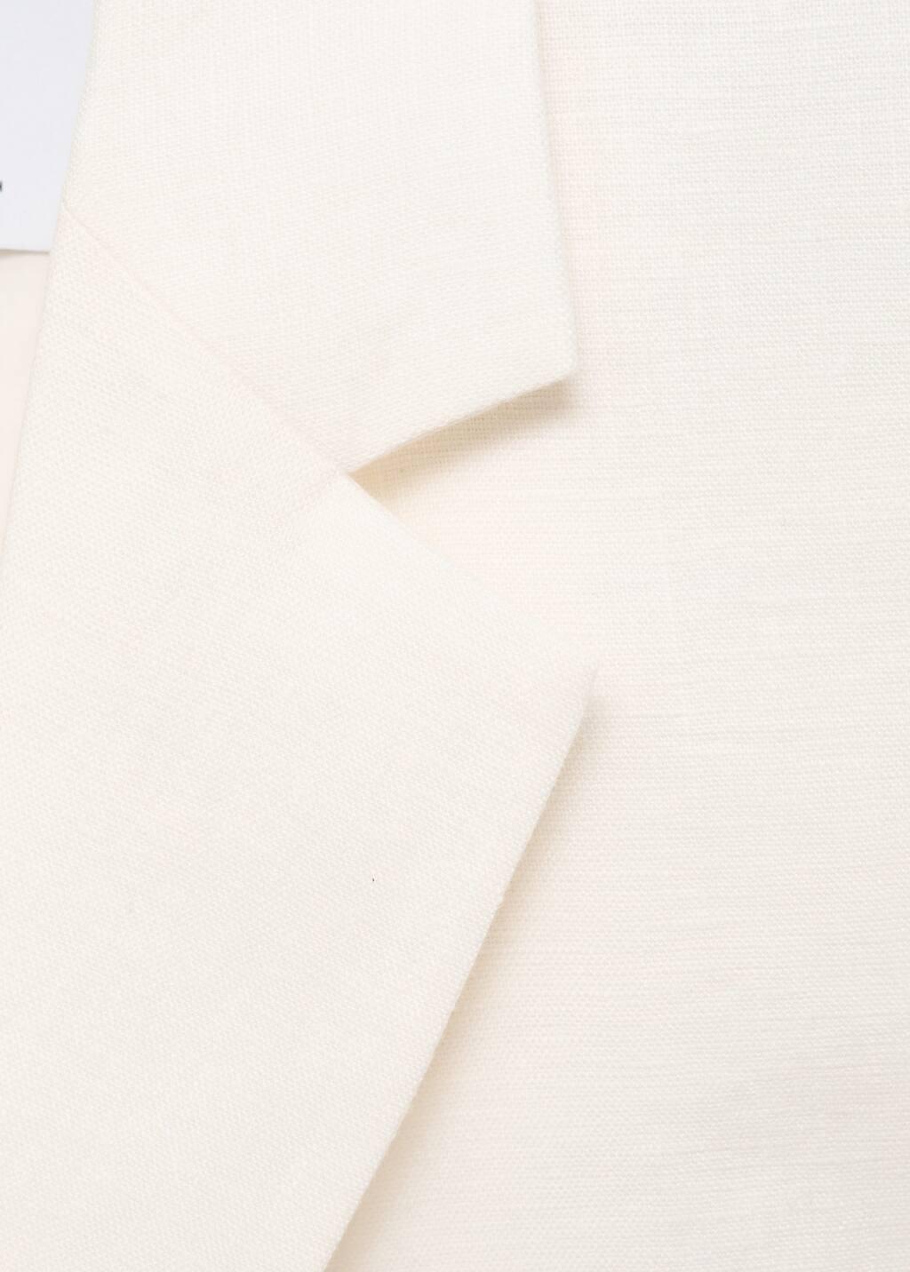 White Linen Suit Waistcoat, , large image number 4