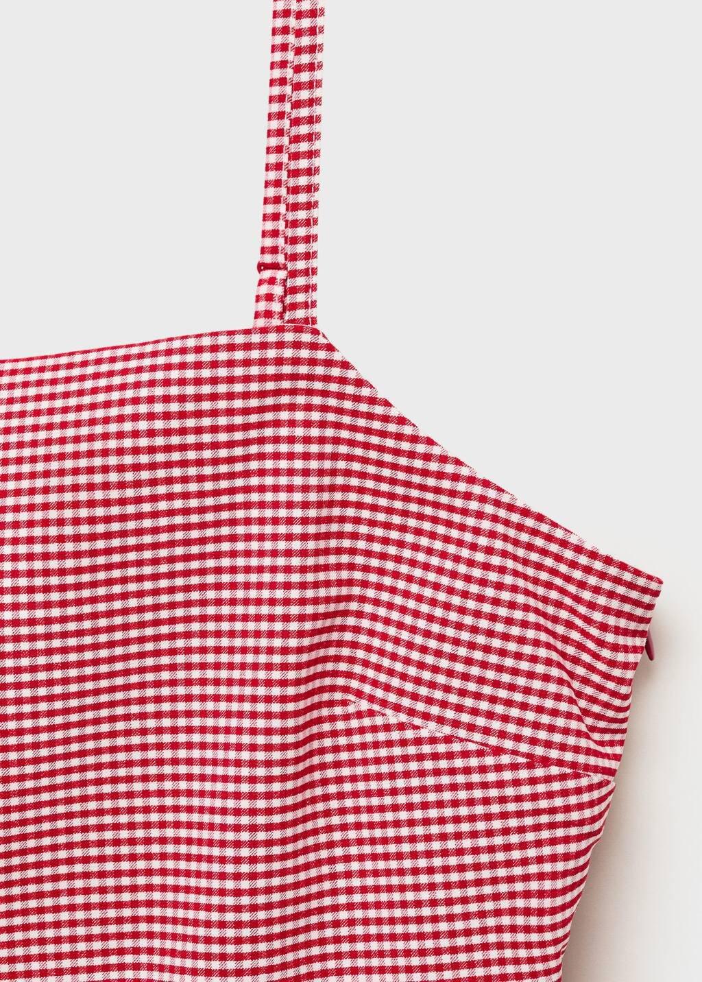 Red Gingham-Check Top With Ruffle, , large image number 5