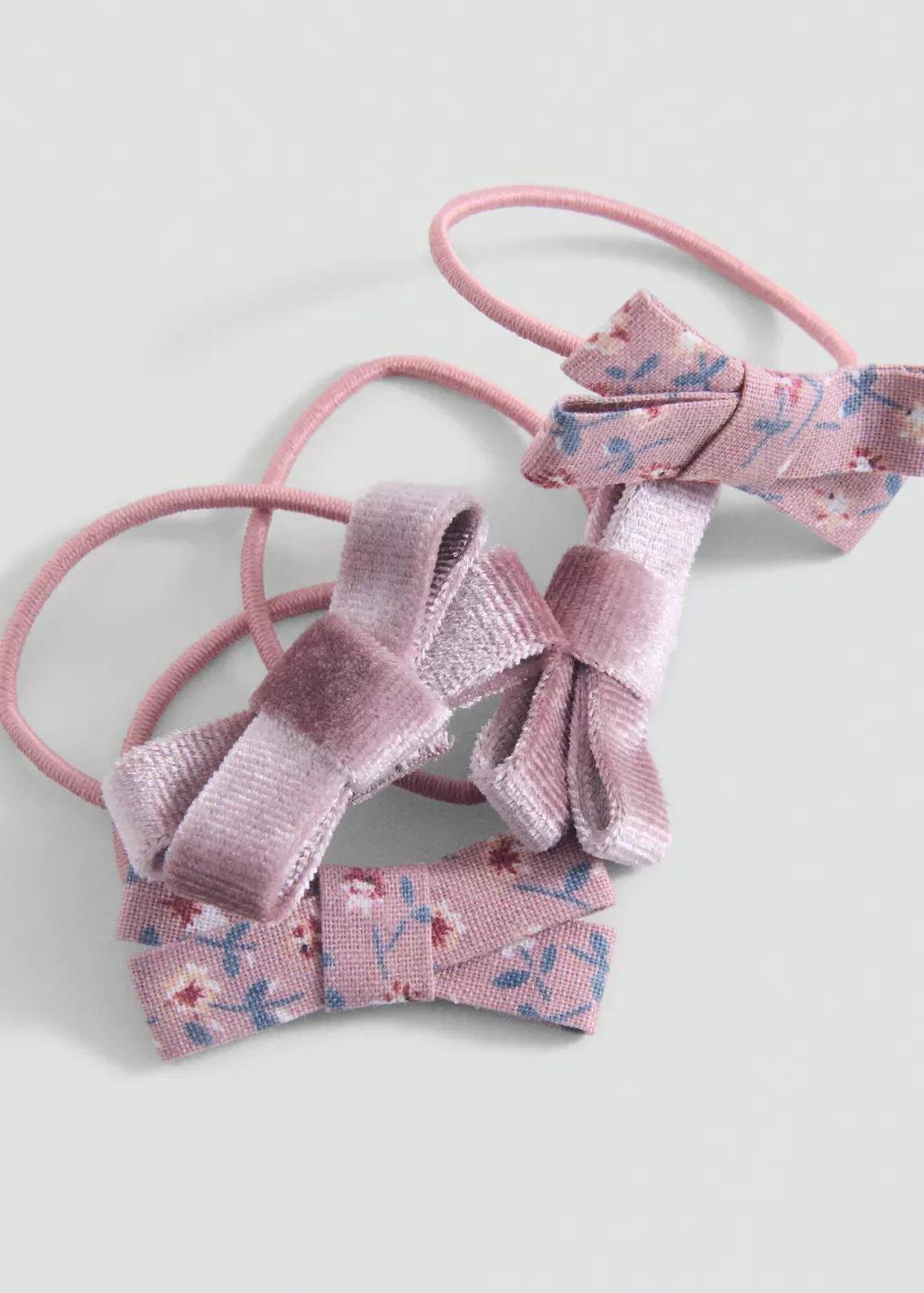 Pink Lt-Pastel Set Of 4 Scrunchies, Kids Girl, Light-Pastel Pink, large image number 0