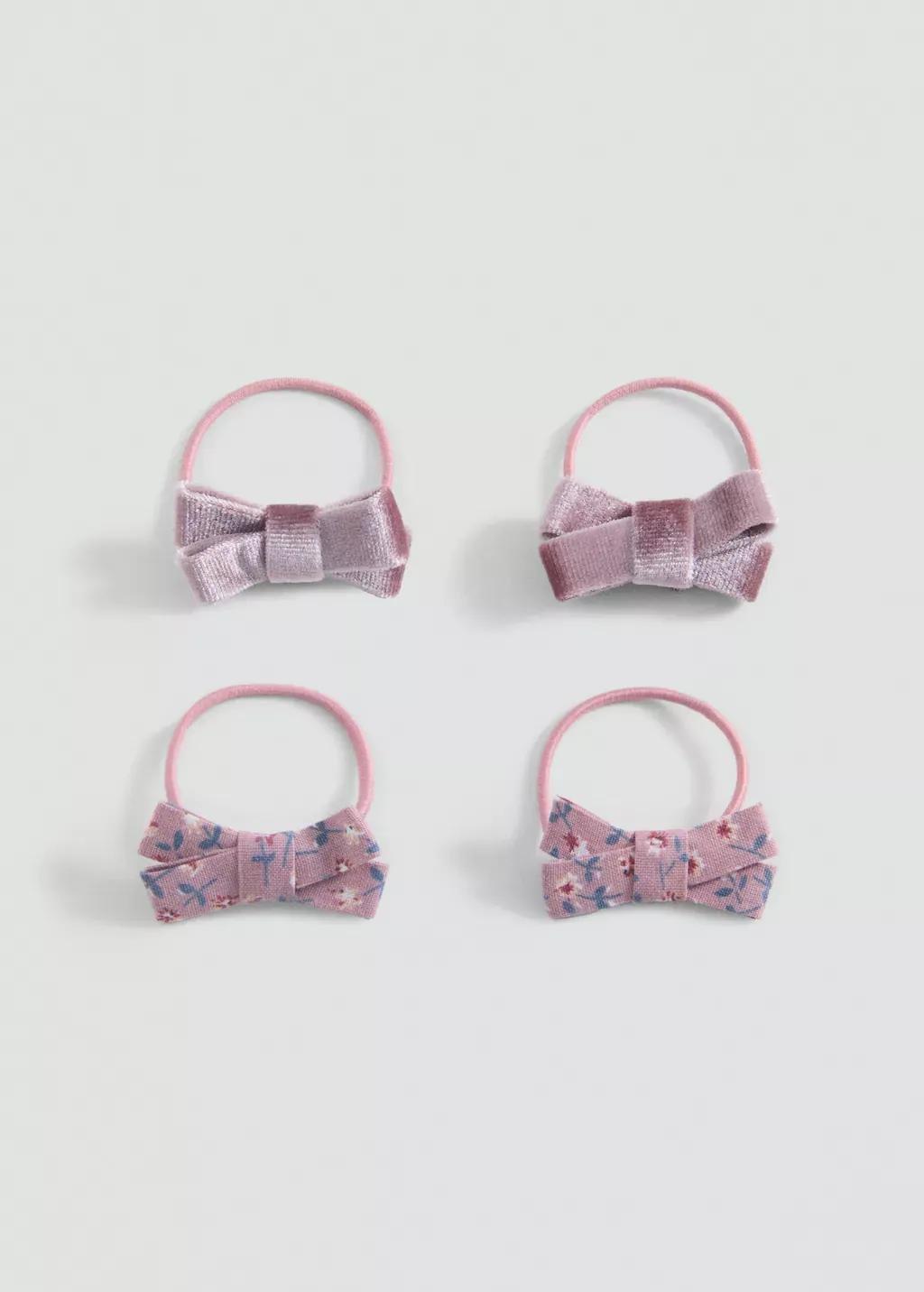 Pink Scrunchies, Pack Of 4, Light-Pastel Pink, large image number 2