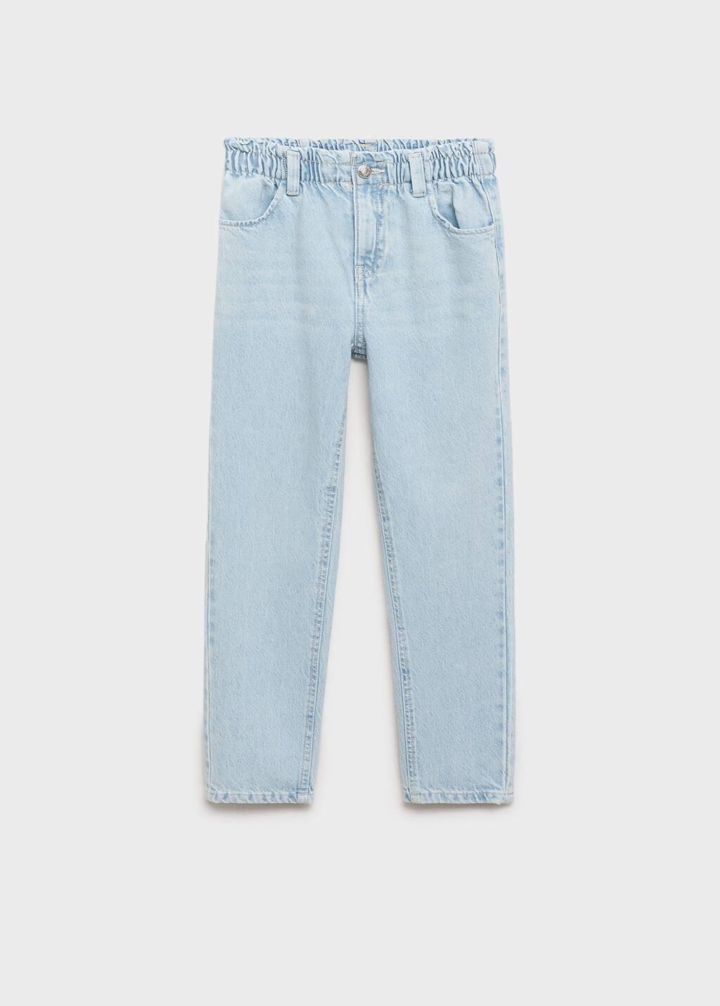 Blue Paper bag Jeans, Kids Girl, , large image number 4