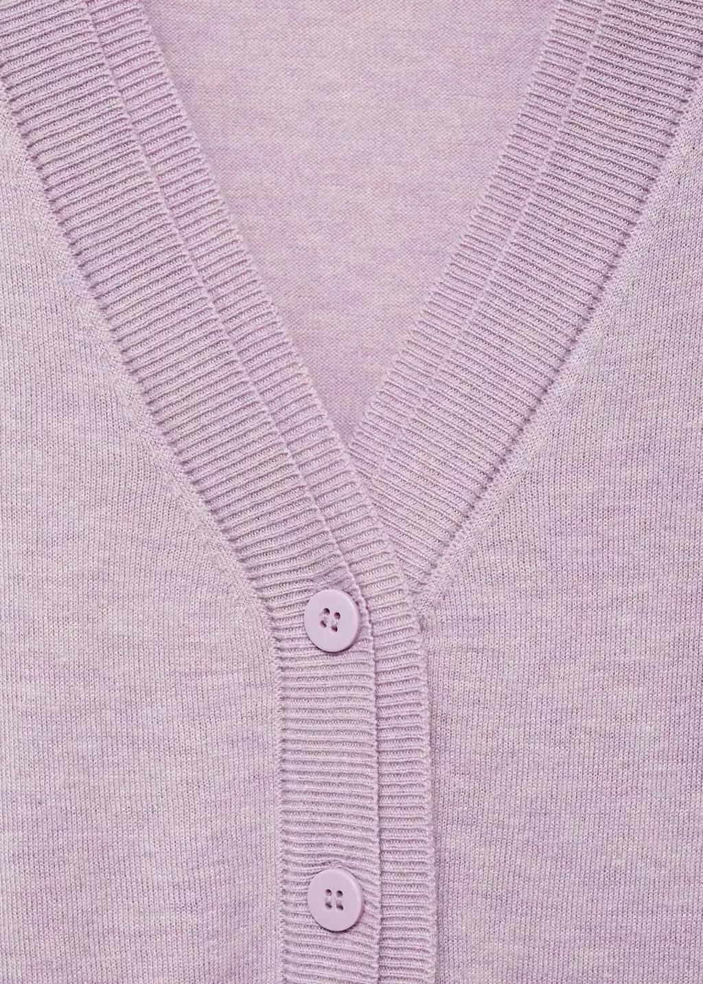 Purple Lt-Pastel V-Neck Knitted Cardigan, , large image number 3
