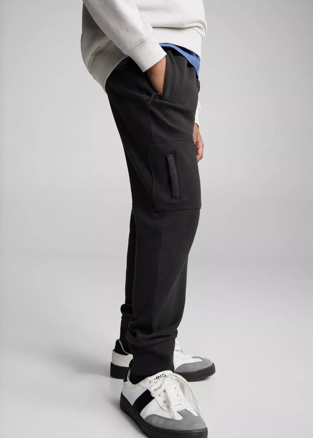 Grey Jogger Trousers With Elastic Waist, Kids Boy, , large image number 1